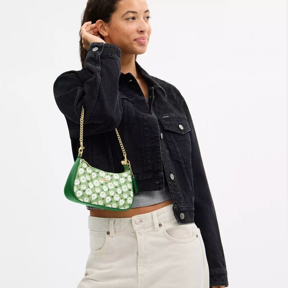 NWT Coach CBG84 Teri Mini Crossbody Bag With Floral Print in Kelly Multi - Picture 3 of 10